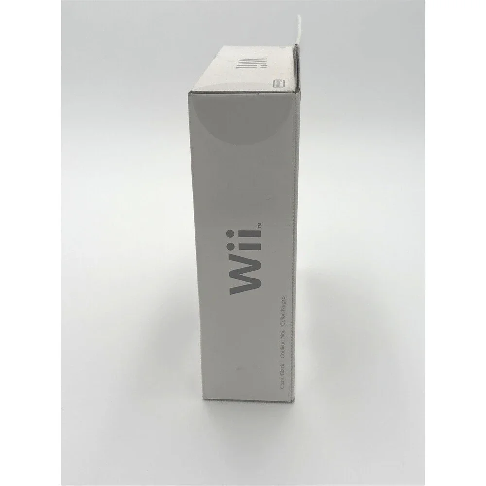 Nintendo Wii Black Wheel Complete in Box CIB Sealed NEW